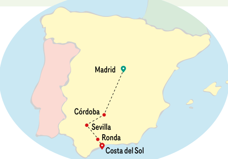 Mapa del viaje